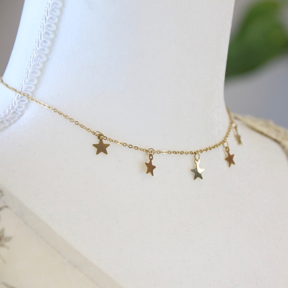 Stainless Steel Little Stars Choker - Picture 1 of 4